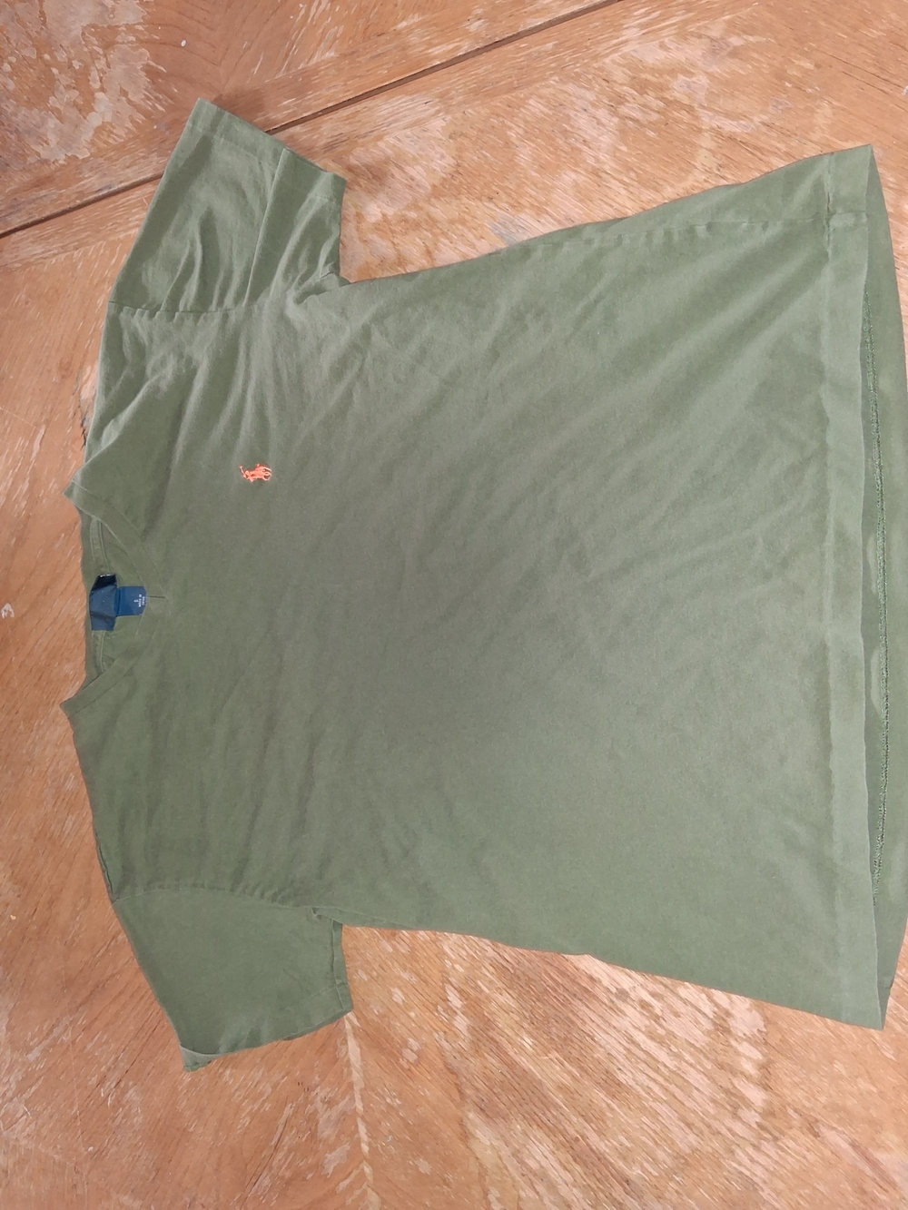 Polo by Ralph Lauren Olive Green Short Sleeve Tee with Orange Pony